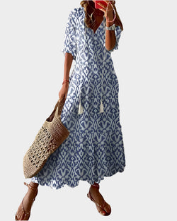 Vestido vintage con escote en V