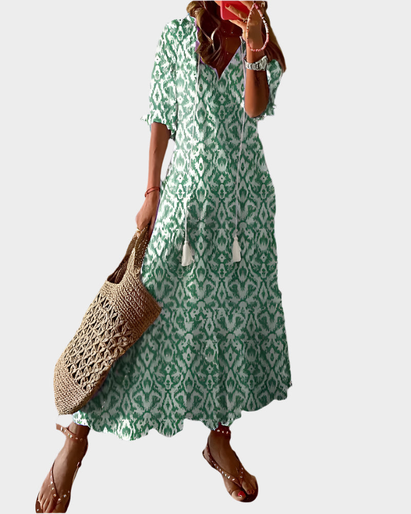Vestido vintage con escote en V