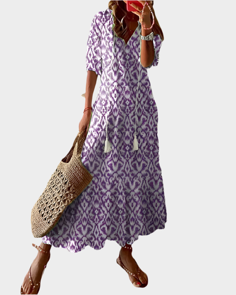 Vestido vintage con escote en V