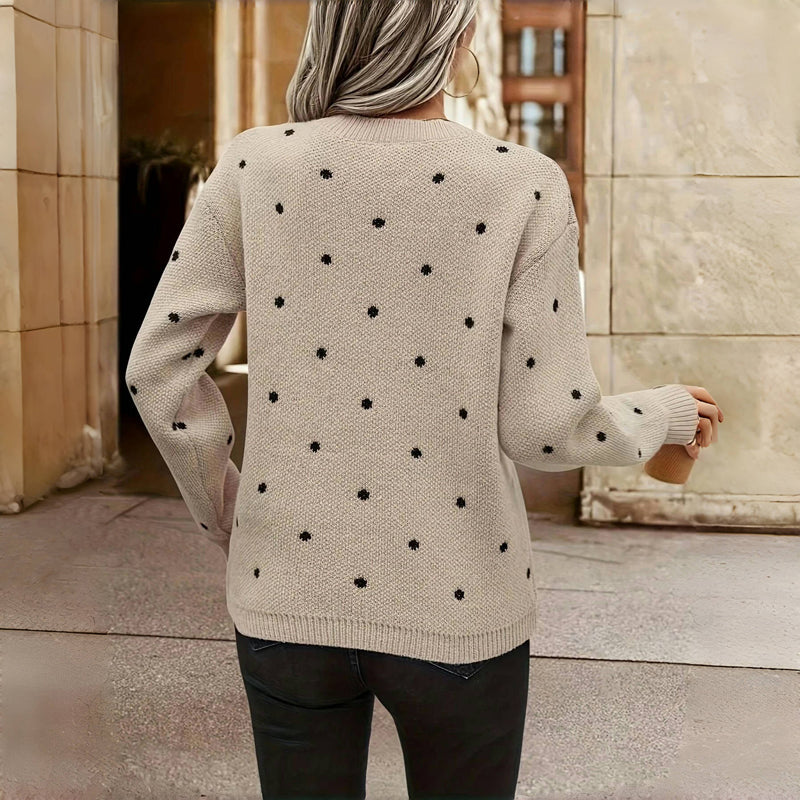 Noella | Maglione lavorato a maglia a pois