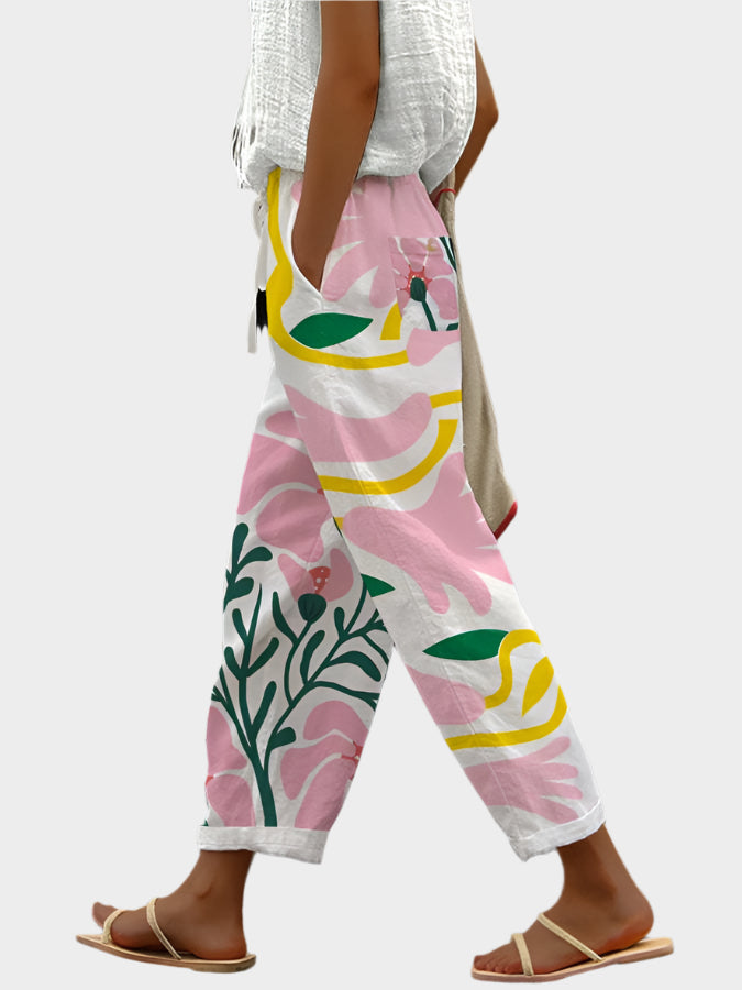 Pantaloni rilassati con stampa