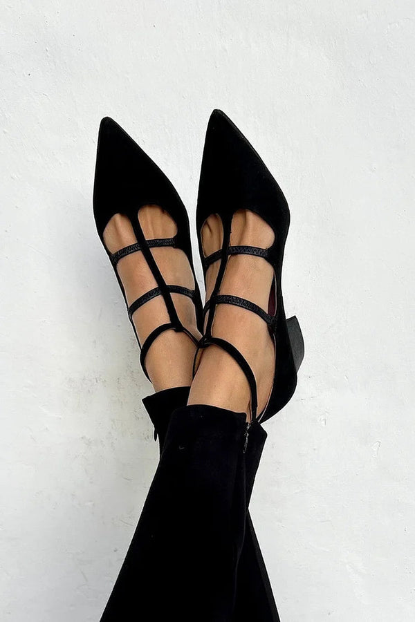 GRACE – STRAPPY POINTED-TOE HEELS