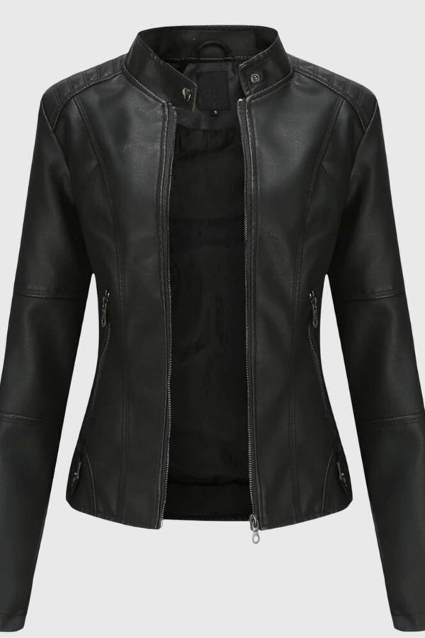 Giorgina™ - Elegante giacca in pelle da donna