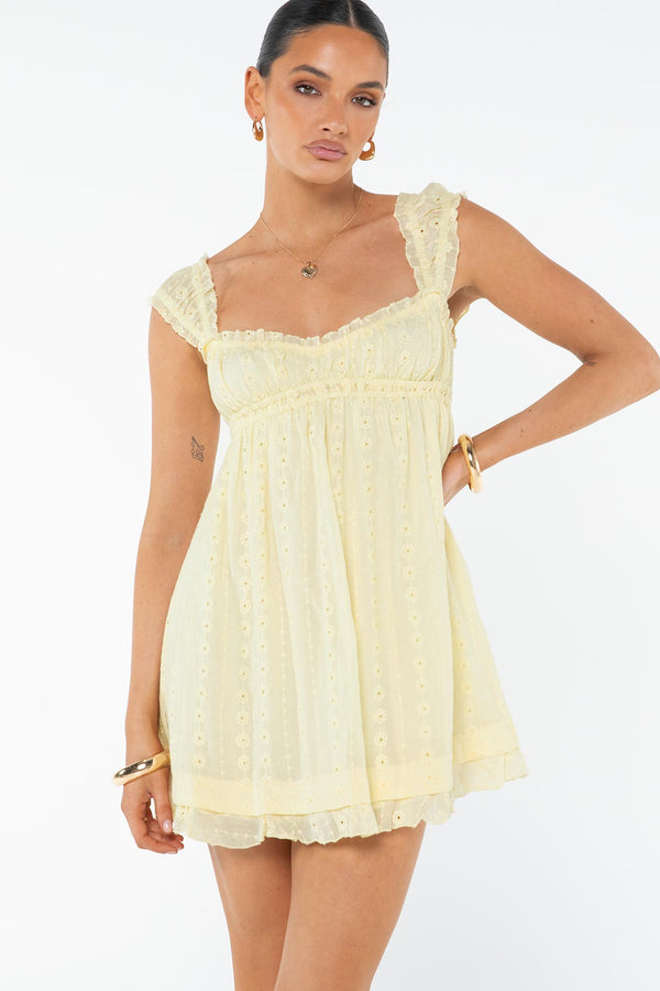 Carlita Mini Dress Yellow
