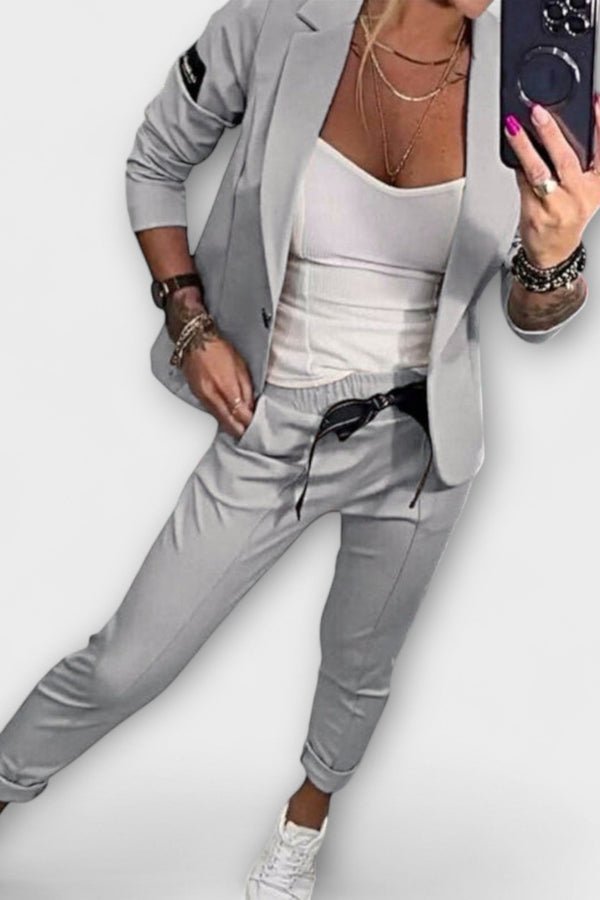 Vionne | Elegant Set of Top, Jacket, and Pants