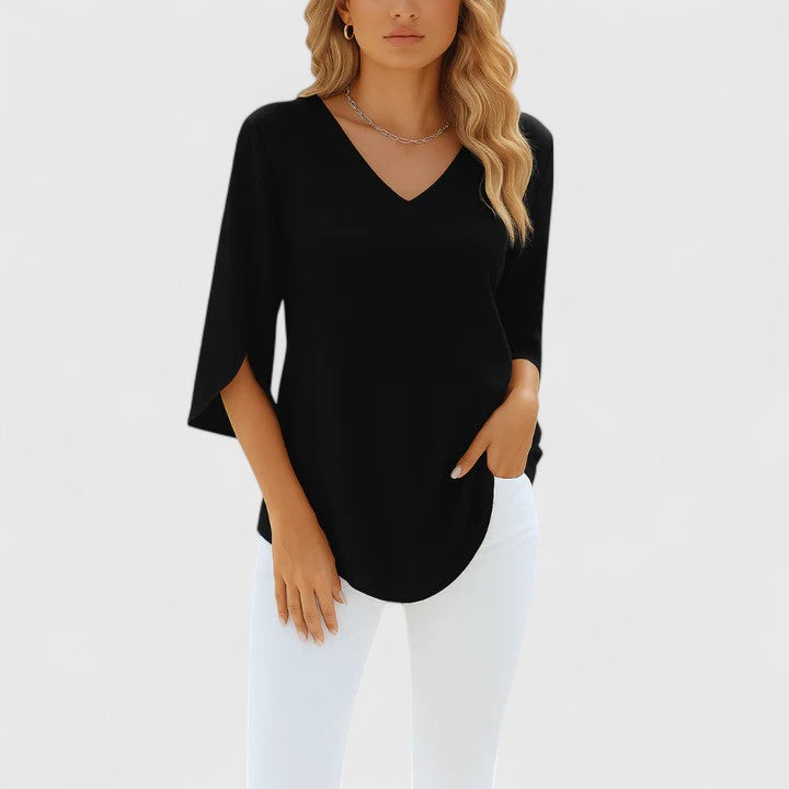 Violetta™ | Blusa sofisticata con scollo a V