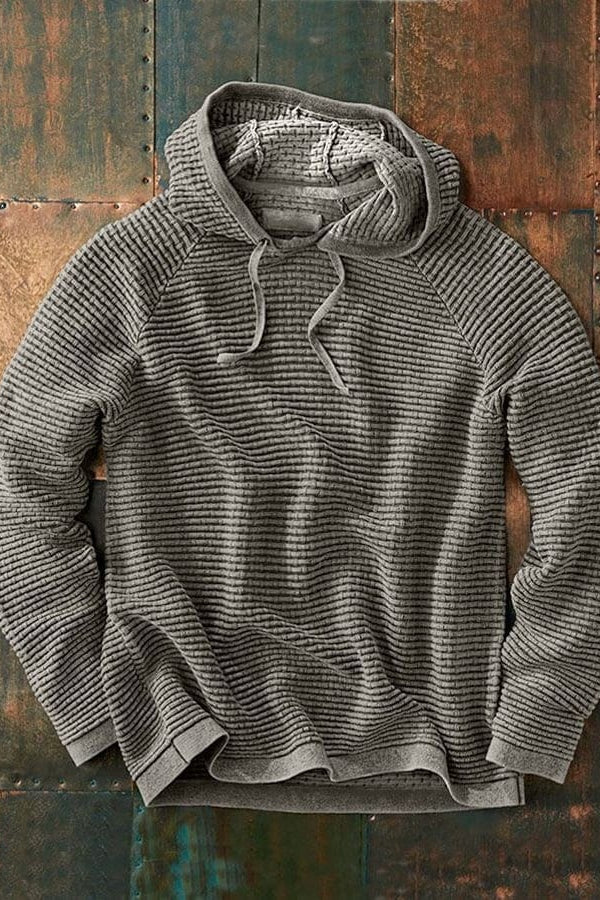 PETER – TEXTURED KNIT HOODIE