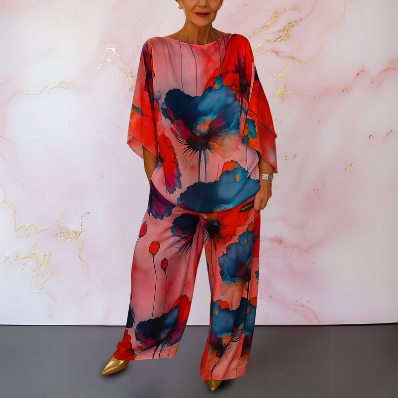 Evangelia | Satin Women's Two-Piece Set