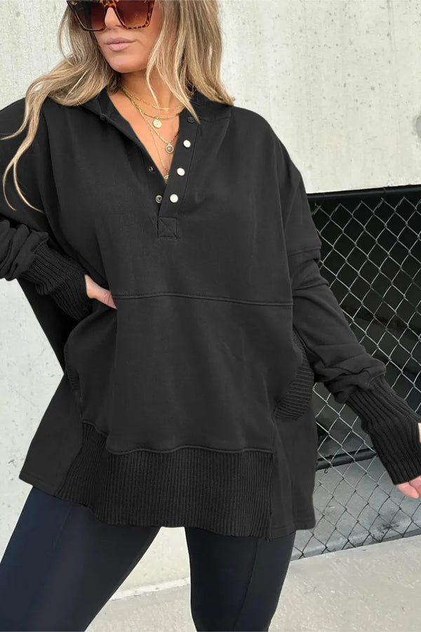 MAGGIE - FELPA CON CAPPUCCIO FLOWY FIRST CLASS 