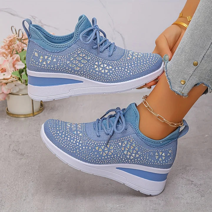 Romee | Sneakers ortopediche con strass scintillanti