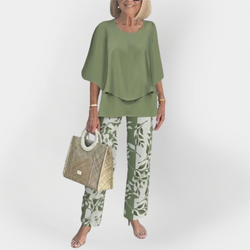 Completo elegante con top e pantaloni comodi