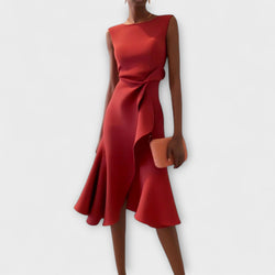 Juliette – Abito midi asimmetrico drappeggiato