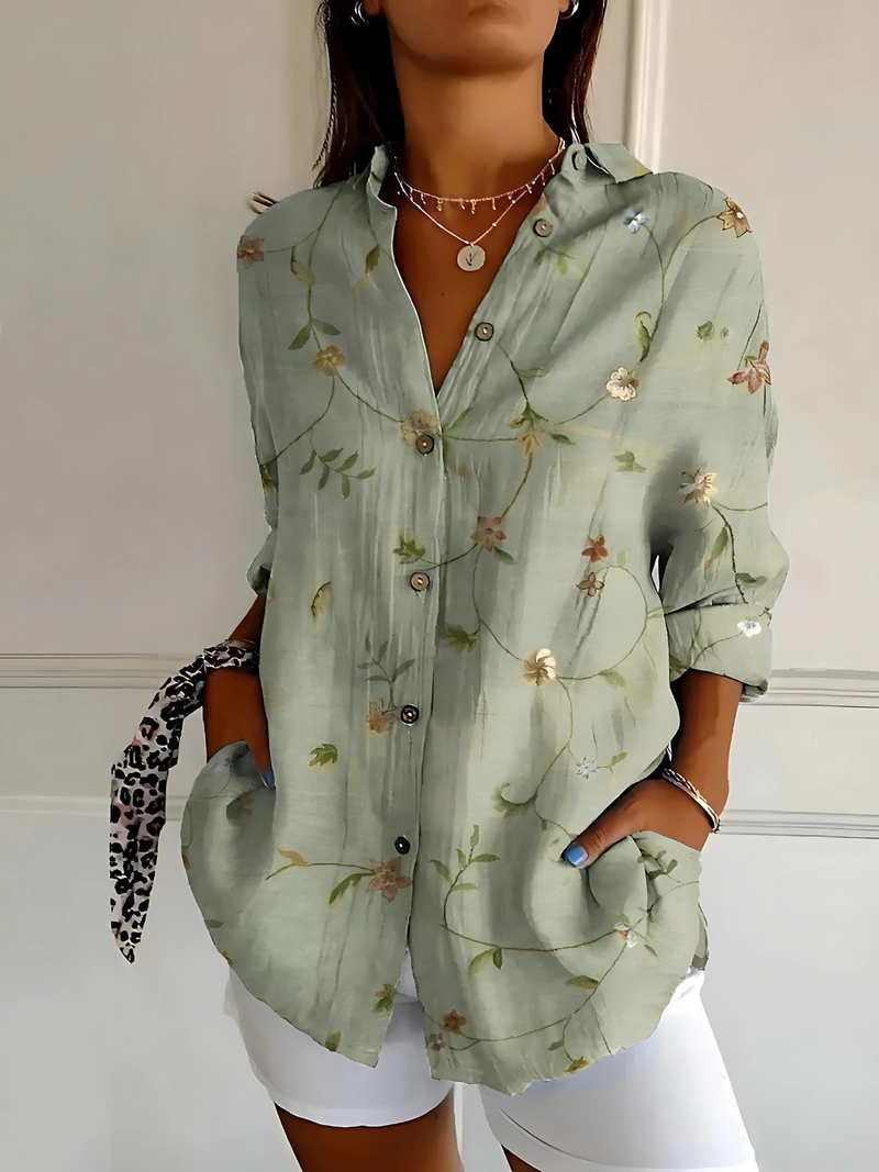 Viviana | Blusa a onde floreali