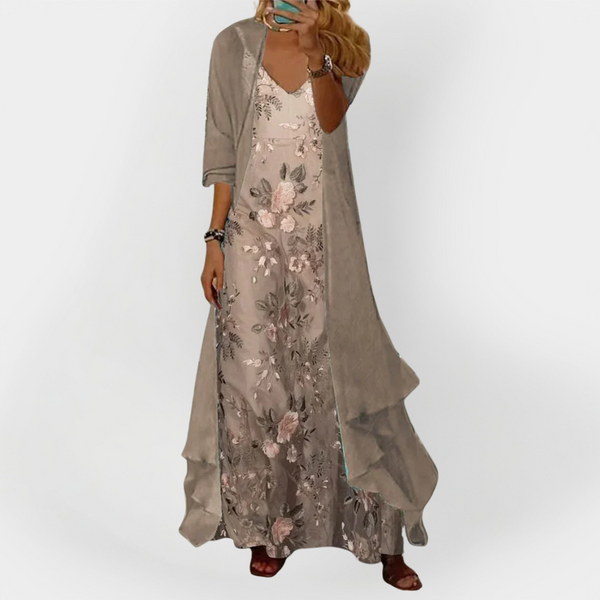 Abito lungo con cardigan (set di 2 pezzi)