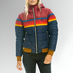 Marietta | Giacca con cerniera e strisce arcobaleno 