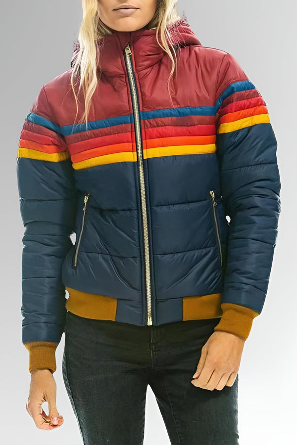 Marietta  | Zip-Up Jacket with Rainbow Stripes