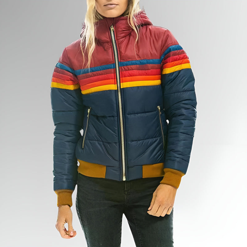 Marietta | Giacca con cerniera e strisce arcobaleno 