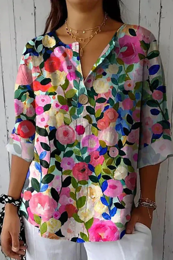 Mavis | Floral Print Casual Blouse