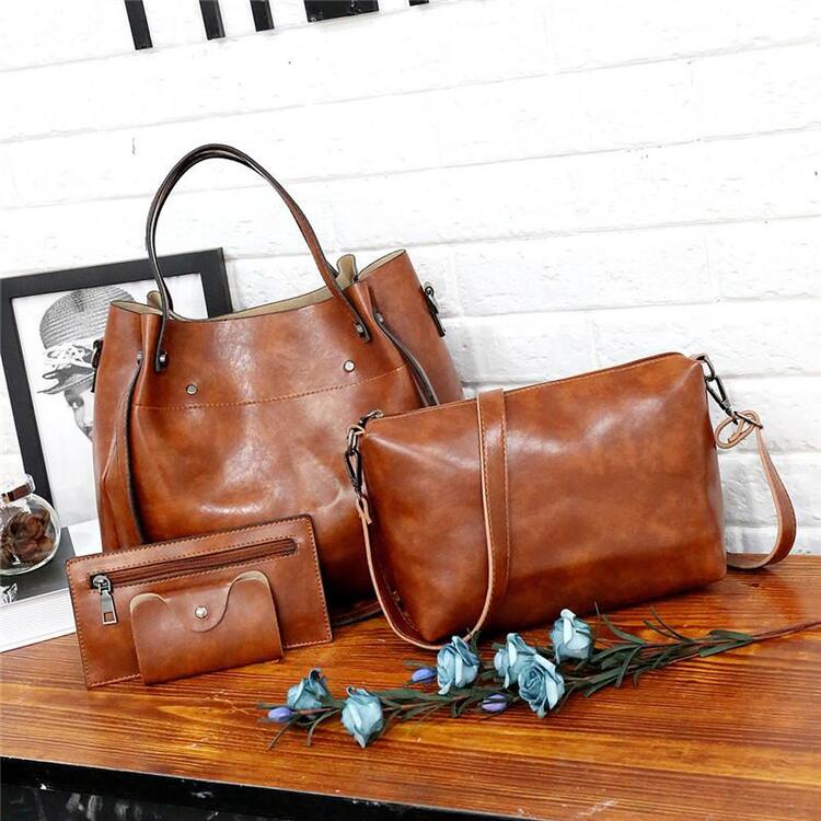 LUISE™ | Set di 4 borse vintage in ecopelle