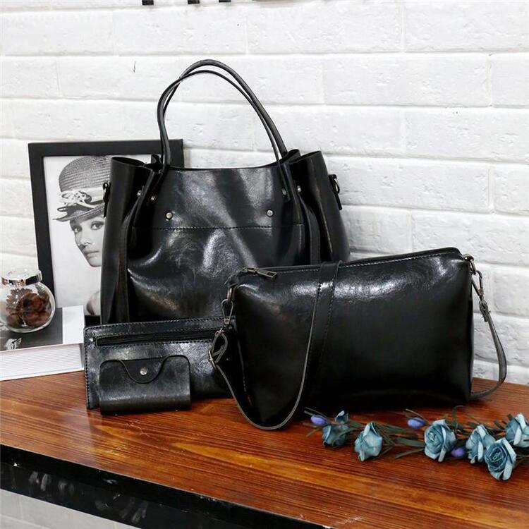 LUISE™ | Set di 4 borse vintage in ecopelle
