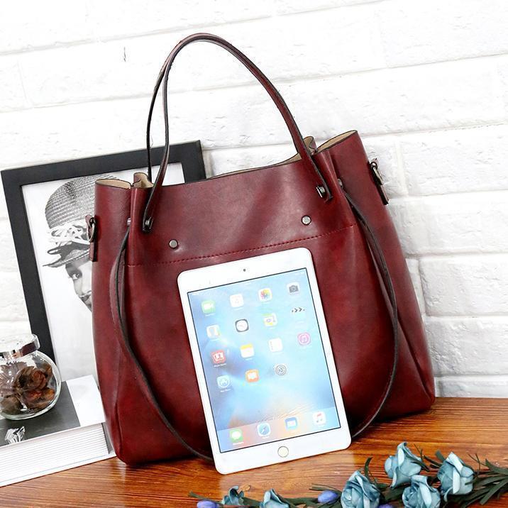 LUISE™ | Set di 4 borse vintage in ecopelle