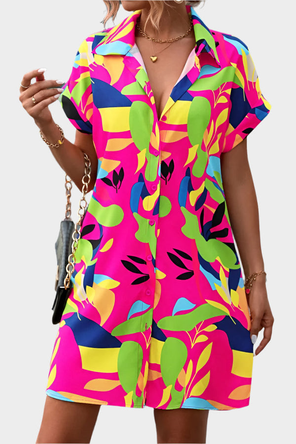 Abito camicia con stampa