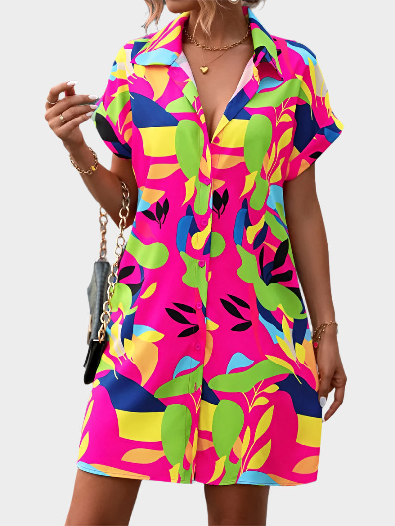 Abito camicia con stampa