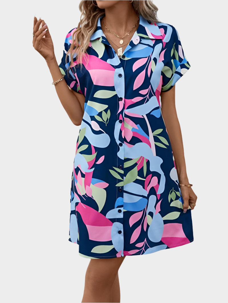 Abito camicia con stampa