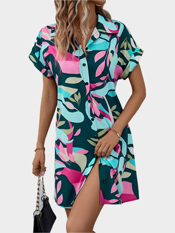 Abito camicia con stampa