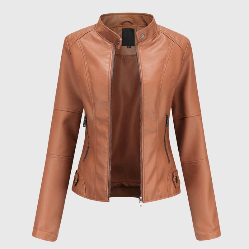 Giorgina™ - Elegante giacca in pelle da donna