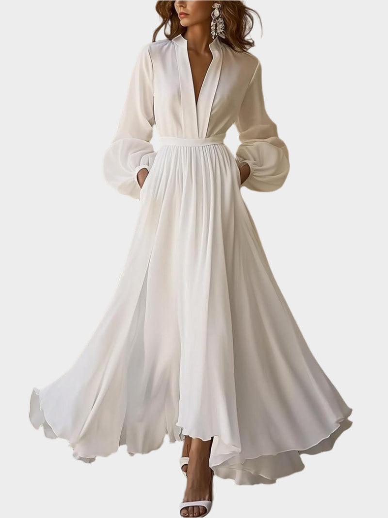 Abito lungo bianco classico