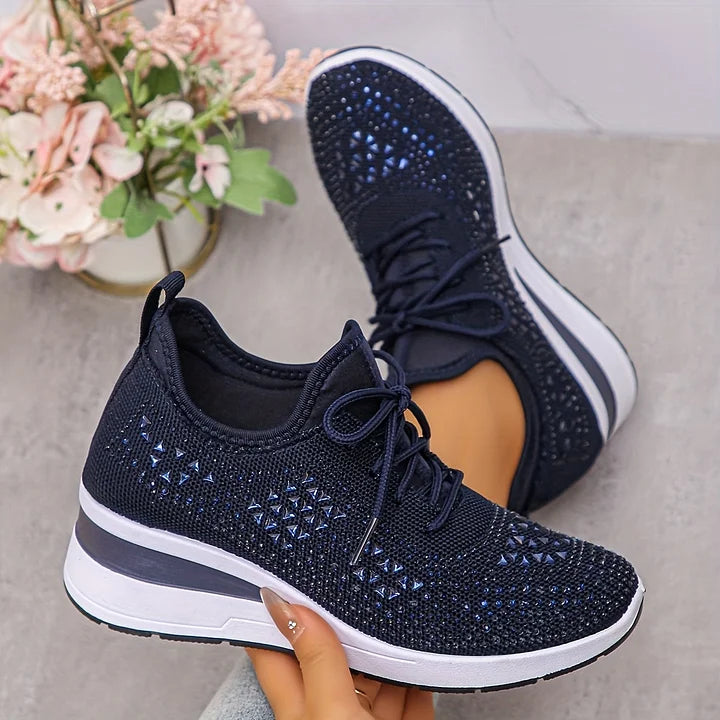 Romee | Sneakers ortopediche con strass scintillanti