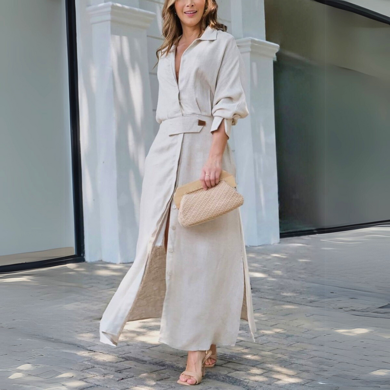 Freedom | Elegant Maxi Dress with V-Neck