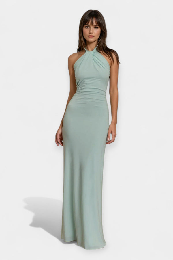 Maxi Dress with Neck Tie