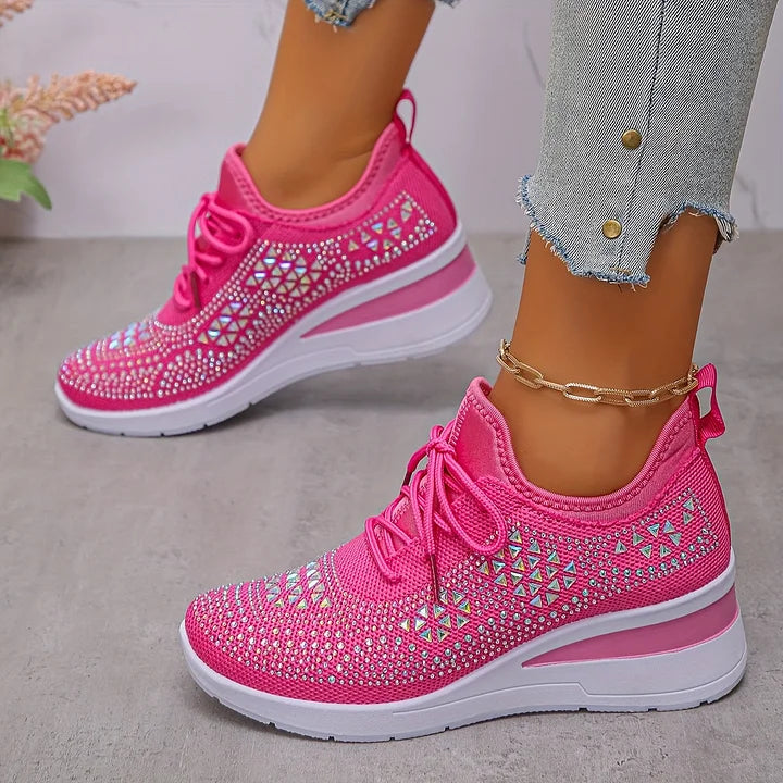 Romee | Sneakers ortopediche con strass scintillanti