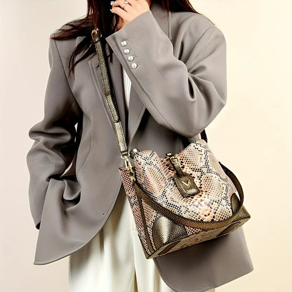 Addison™ - Elegante borsa con stampa serpente