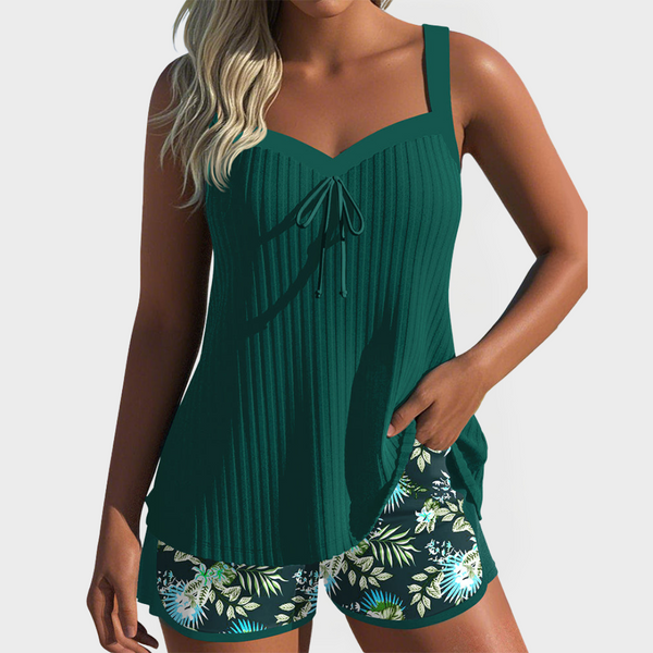 Set Tankini con motivi floreali