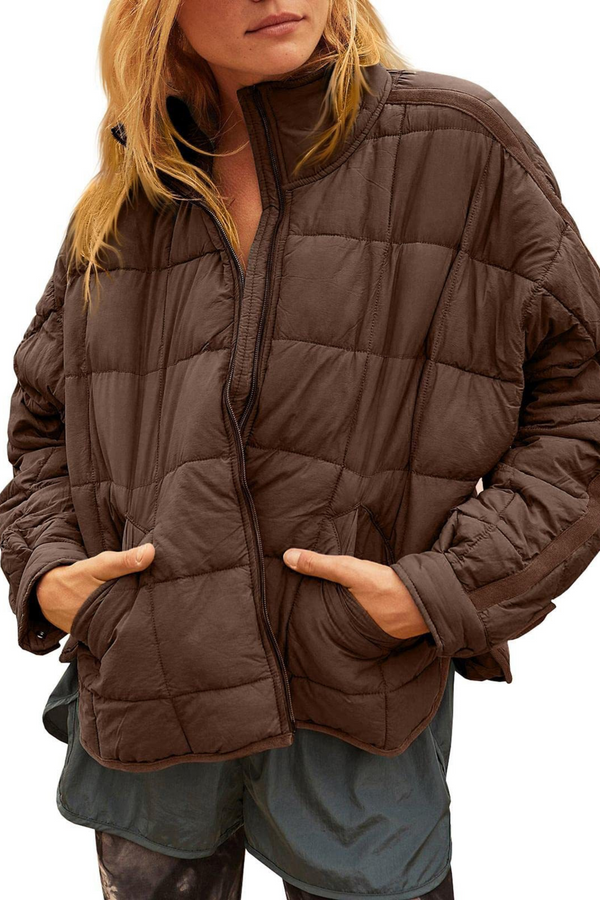 Amelia – Lightweight Compact Zip Puffer Jacket