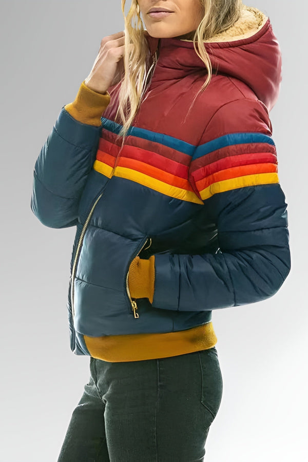 Marietta  | Zip-Up Jacket with Rainbow Stripes