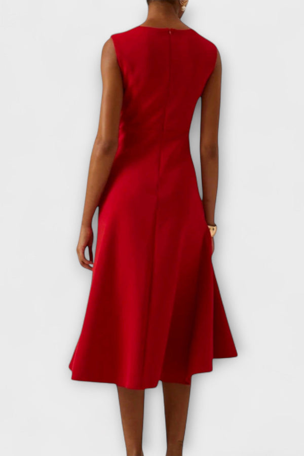 Juliette – Asymmetrical Draped Midi Dress
