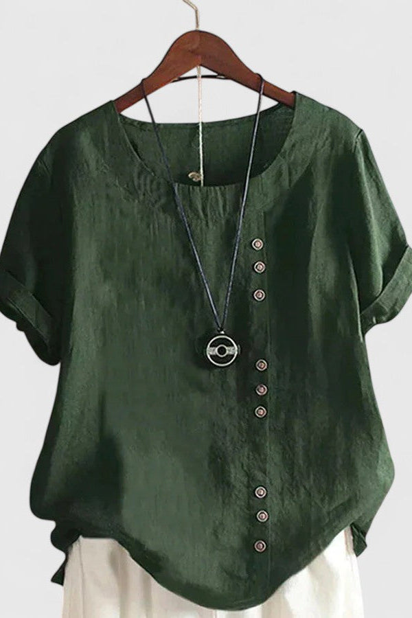 Elisavie | Comfortable Short Sleeve Blouse