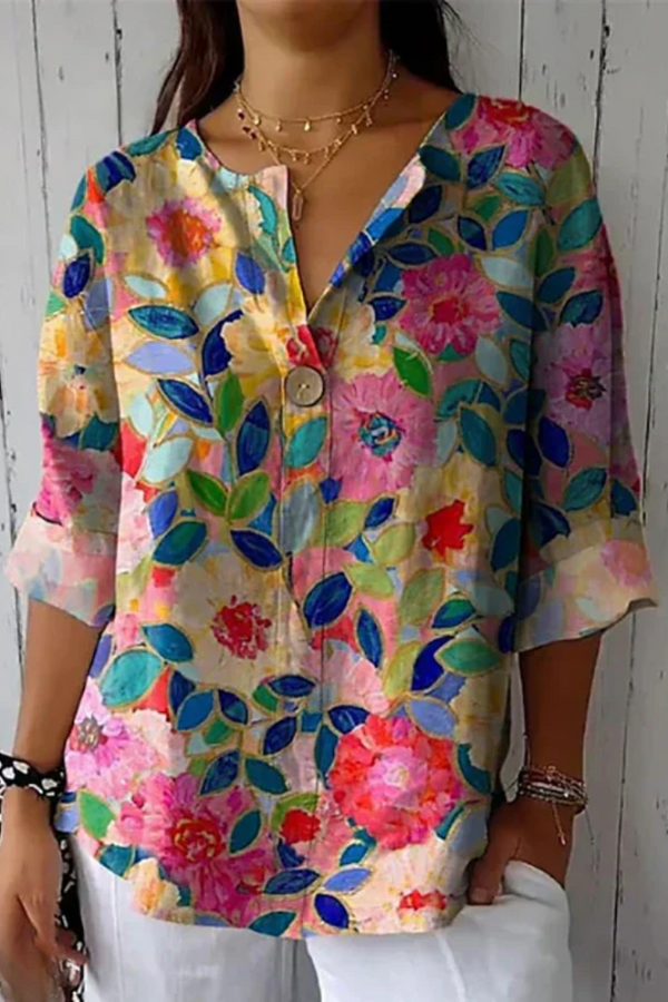 Mavis | Floral Print Casual Blouse