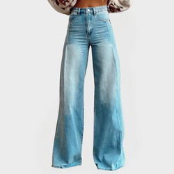 Jeans a gamba larga alla moda