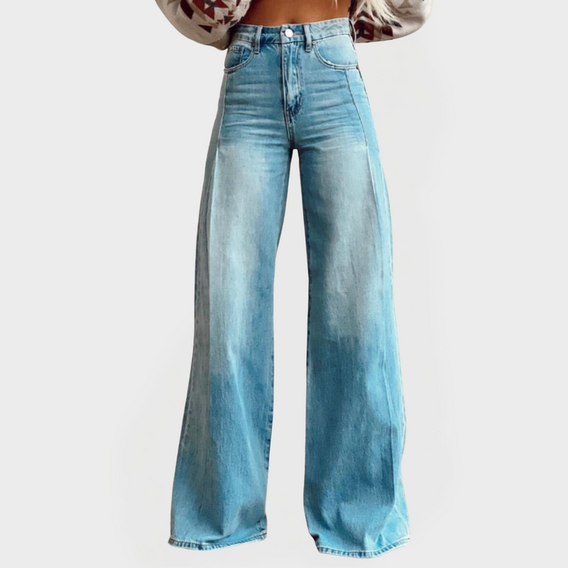 Jeans a gamba larga alla moda