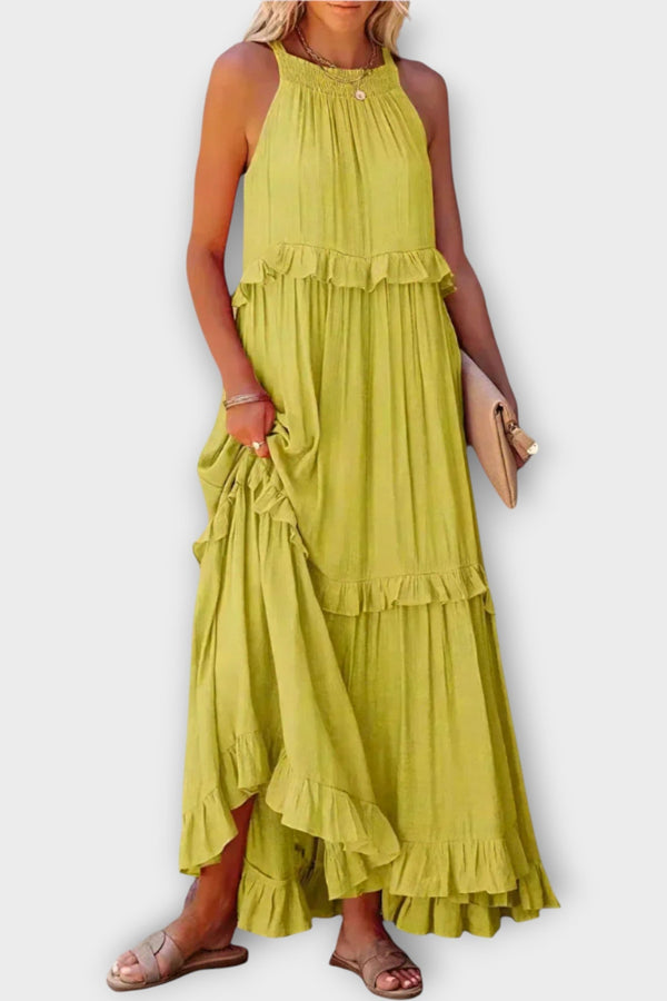 Abito con spalline sottili e linea elegante