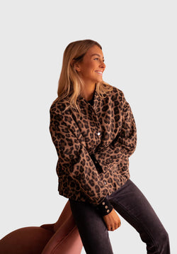 Elodie | Giacca elegante con stampa leopardata