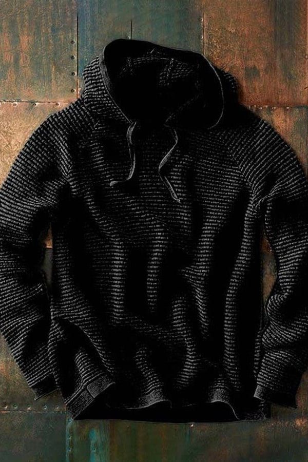 PETER – TEXTURED KNIT HOODIE