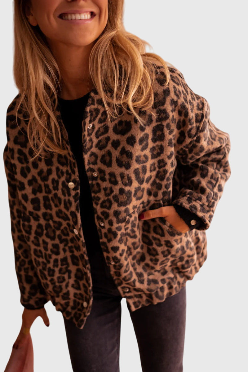 Elodie | Giacca elegante con stampa leopardata