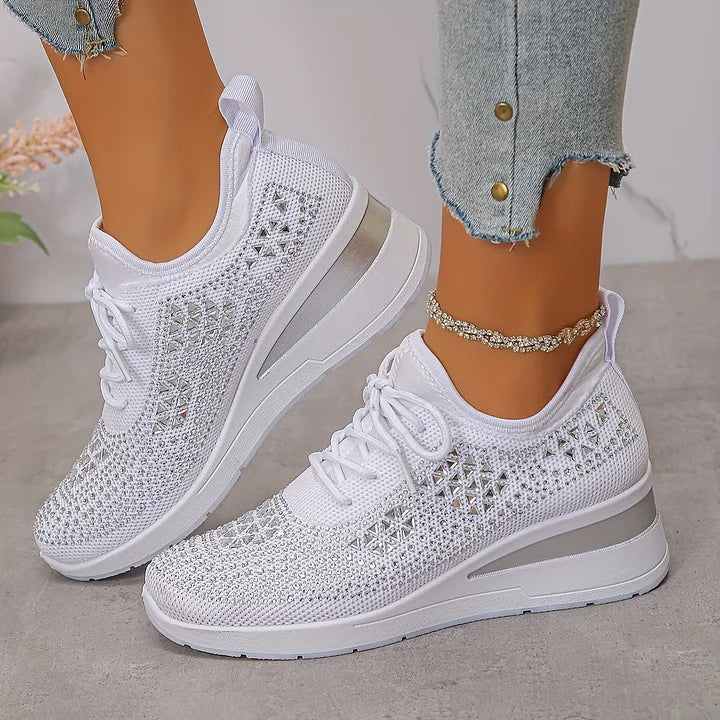 Romee | Sneakers ortopediche con strass scintillanti