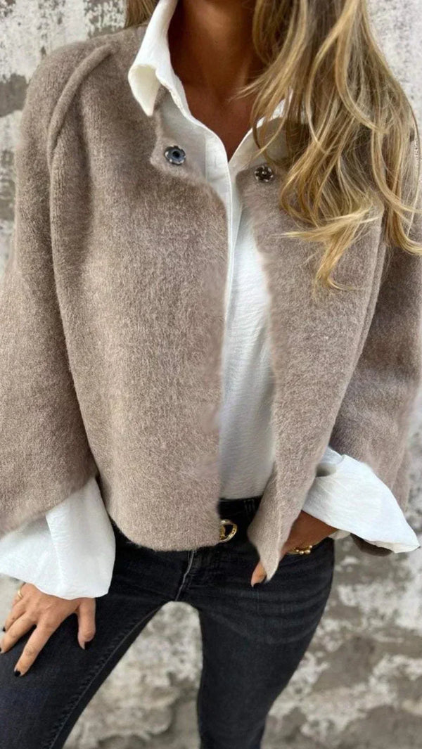 Amalia - Cardigan a maniche lunghe con scollo rotondo